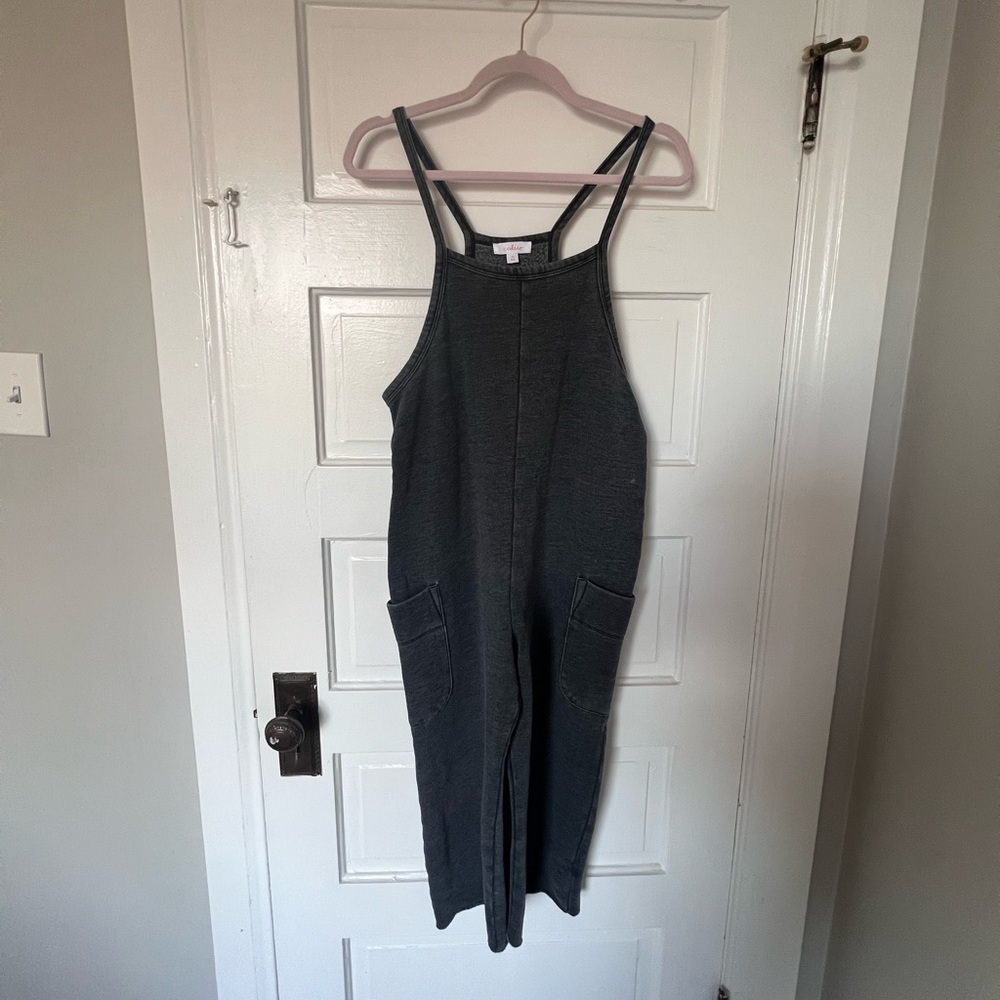 Colsie Women’s Mid length Romper in Charcoal Size XS